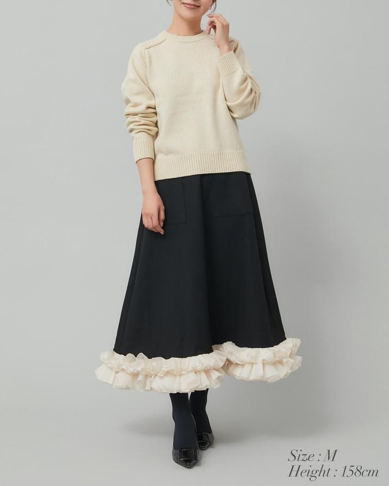 20％off】ベーシッククルーネックラメプルオーバー(クリーム) - seventen