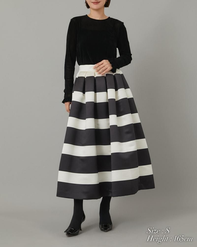 ベロアタッチシアートップス(ブラック) - seventen