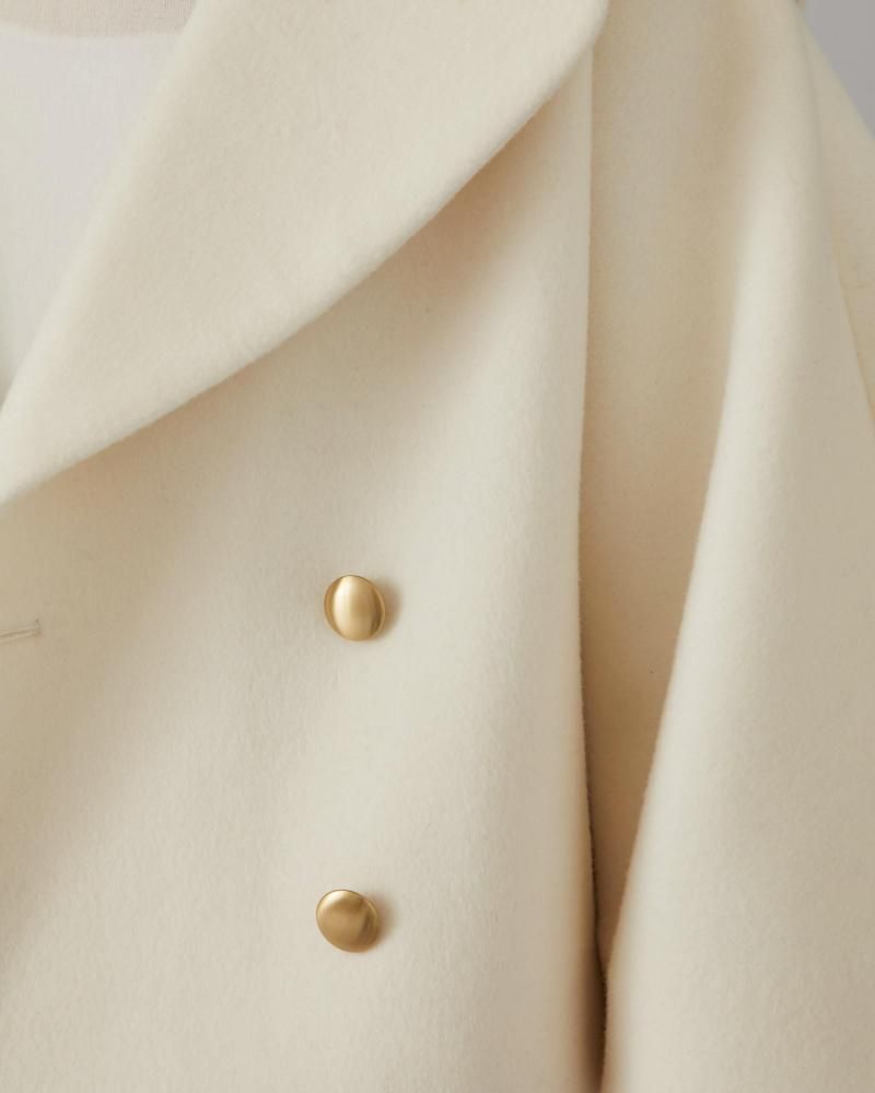 ダブルブレストショートコート(オフホワイト) - seventen