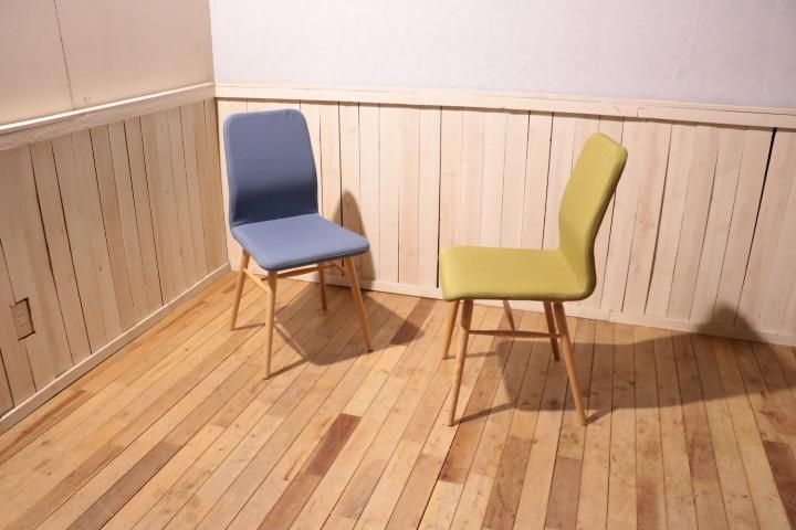 値下げ/unico(ウニコ)のKOTONA(コトナ)ファブリックチェアー2脚セット