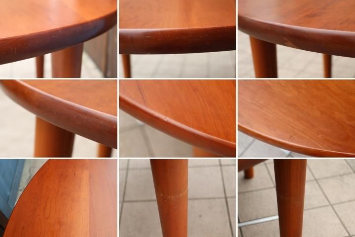 値下げ/KAGURA(家具蔵)のチェリー無垢材を使用したラウンドダイニング