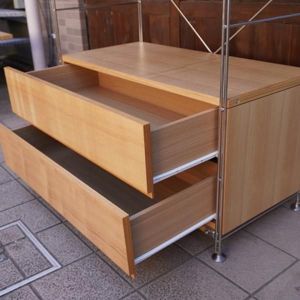 無印良品(MUJI)の人気のタモ材×ステンレスユニットシェルフ(ボックス