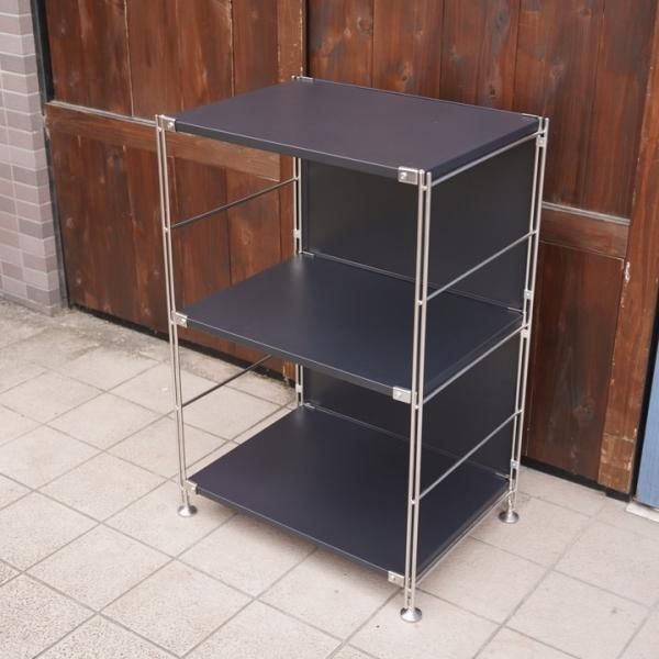 無印良品(MUJI)の人気のステンレスユニットシェルフ/ダークグレーです