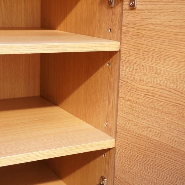 人気の無印良品(MUJI)のタモ材 キャビネット・木製扉！ナチュラルで