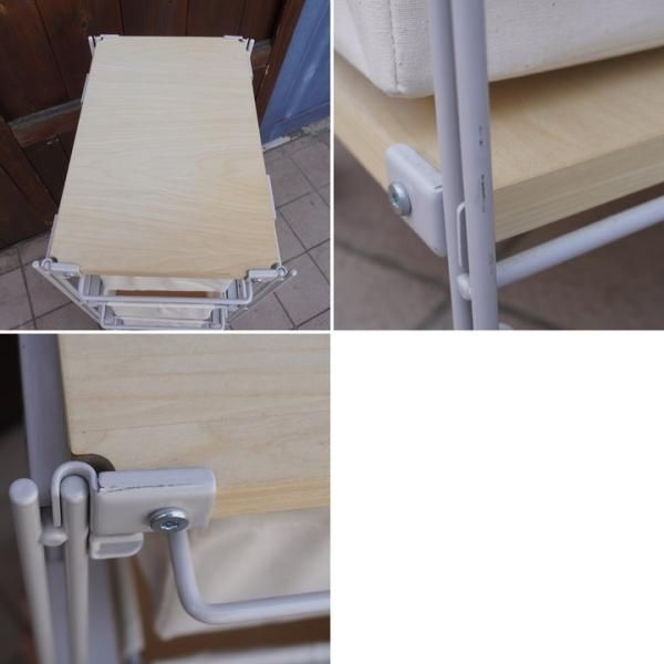 無印良品(MUJI)のスチール4段帆布バスケット付きユニットシェルフ