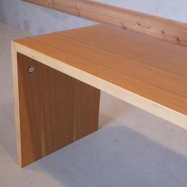 オーク材を使用した無印良品(MUJI)のコの字の家具・積層合板・幅70cm
