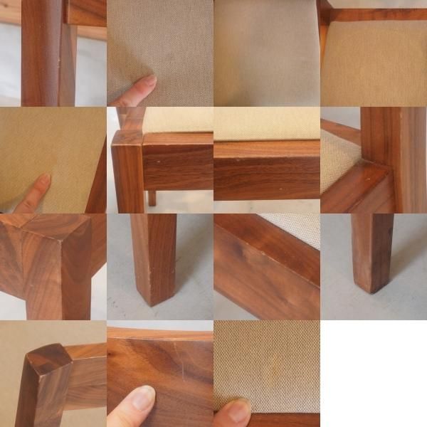 値下げ/無印良品(MUJI)のウォールナット無垢材 ダイニングチェア2脚