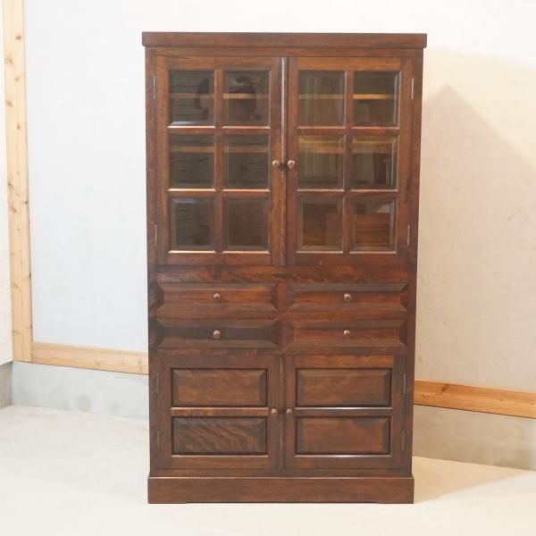 値下げ/松本民芸家具のG-1型 面取り食器棚のご紹介です。ミズメザクラ