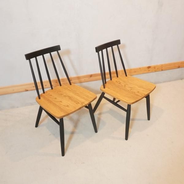MOMO natural(モモナチュラル)のSB CHAIR BN CB 2脚セット。ブラックの