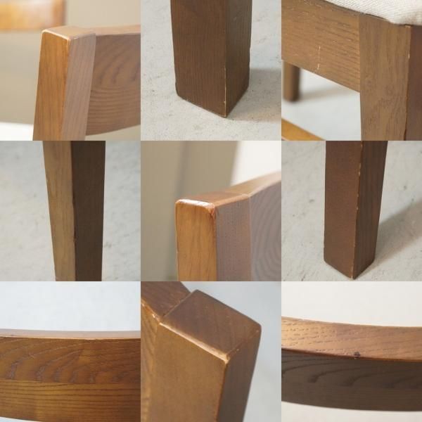 無印良品(MUJI)のタモ無垢材 ダイニングチェアー2脚セットです