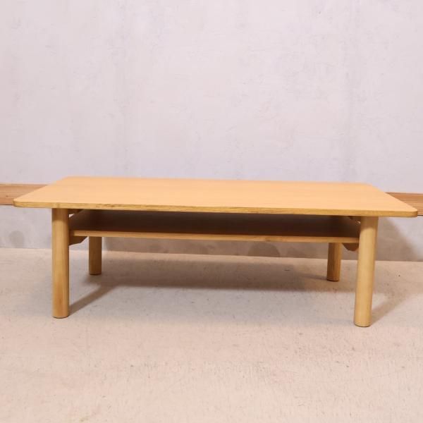 無印良品(MUJI)の人気のオーク材 ローテーブルです！北欧スタイルや和