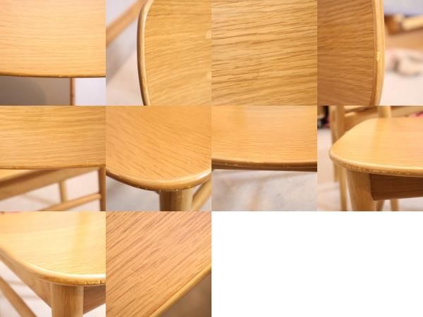 無印良品(MUJI)のオーク材を使用したラウンドチェア2脚セットです