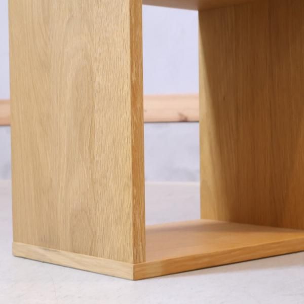 人気の無印良品(MUJI)のオーク材 3段・3列スタッキングシェルフです