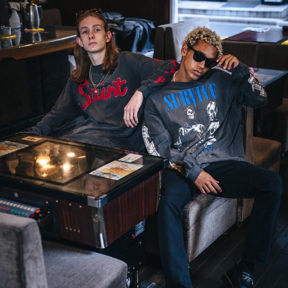 SAINT MXXXXXX(セントマイケル) 商品ページ - LS TEE FOOT PRINT / BLACK