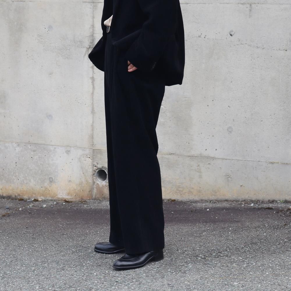 A.PRESSE Wool Corduroy Wide Tapered Trousers - DIMPLE