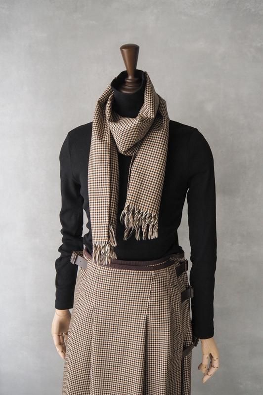 HAND ROOM WOMENS ガンクラブチェック ストール | イギリス製上質な