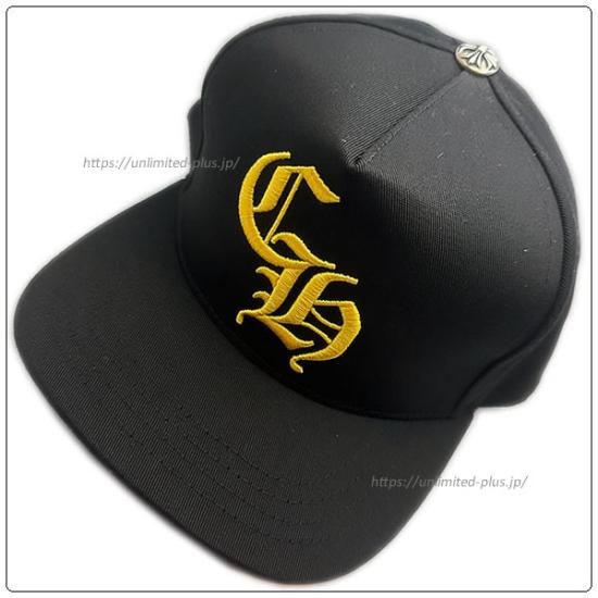 CHROME HEARTS／CHロゴ ベースボールキャップ ブラックイエロー