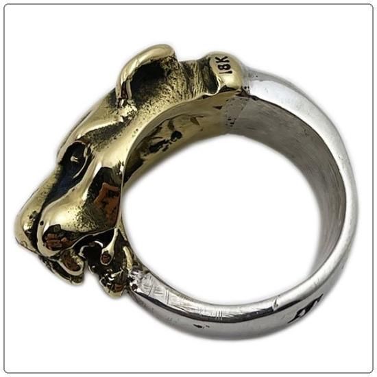 GABORATORY (ガボラトリー/ガボール) ライオン&スカル 18Kゴールドリング