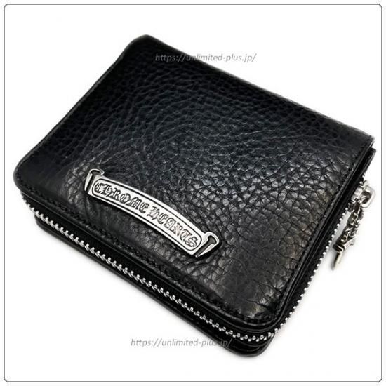 クロムハーツ 財布（Chrome Hearts）スクエア ジップ ビル ブラック