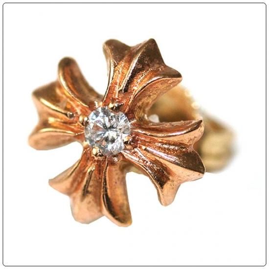 クロムハーツ（Chrome Hearts）ピアス 22K ゴールド #2 CHプラス