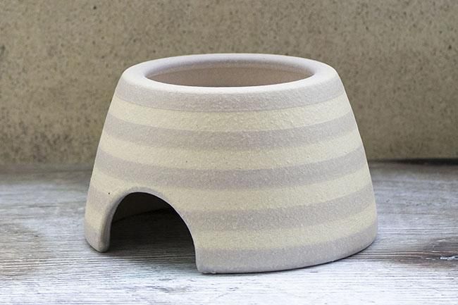 信楽焼】ウェットシェルター ホワイトバイオレットM【湿度82