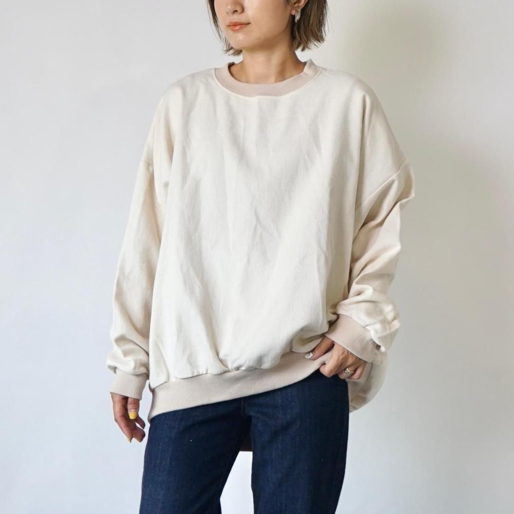 よろけ縞一本刺し子スッキリサルエルパンツ | グレー - UZUiRO/公式