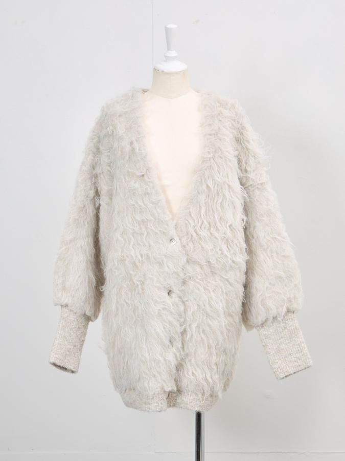 Shaggy 2way Cardigan - ROSARYMOON OFFICIAL WEB STORE