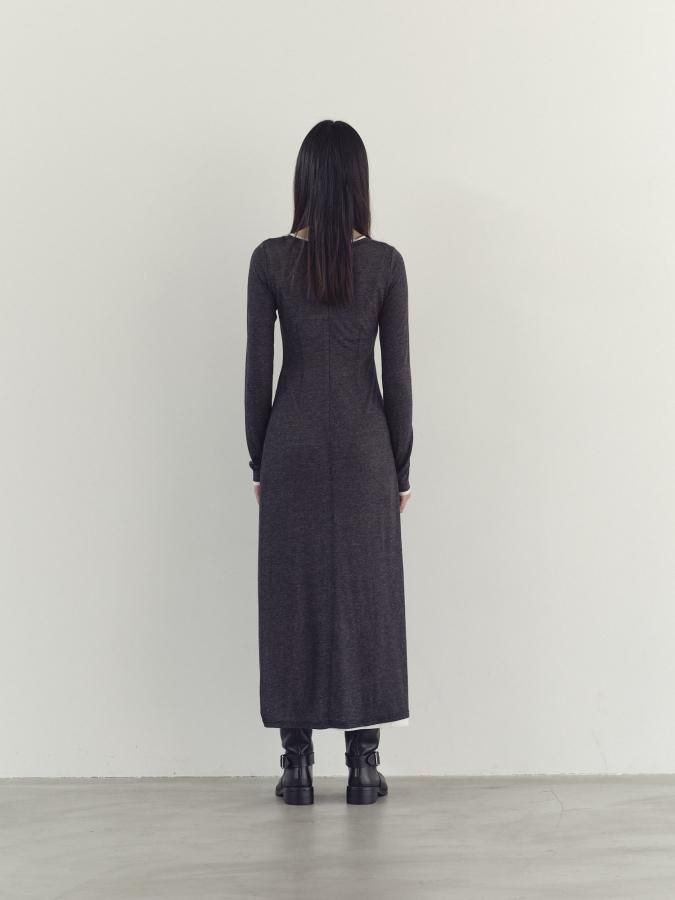 Layered Jersey Dress - ROSARYMOON OFFICIAL WEB STORE