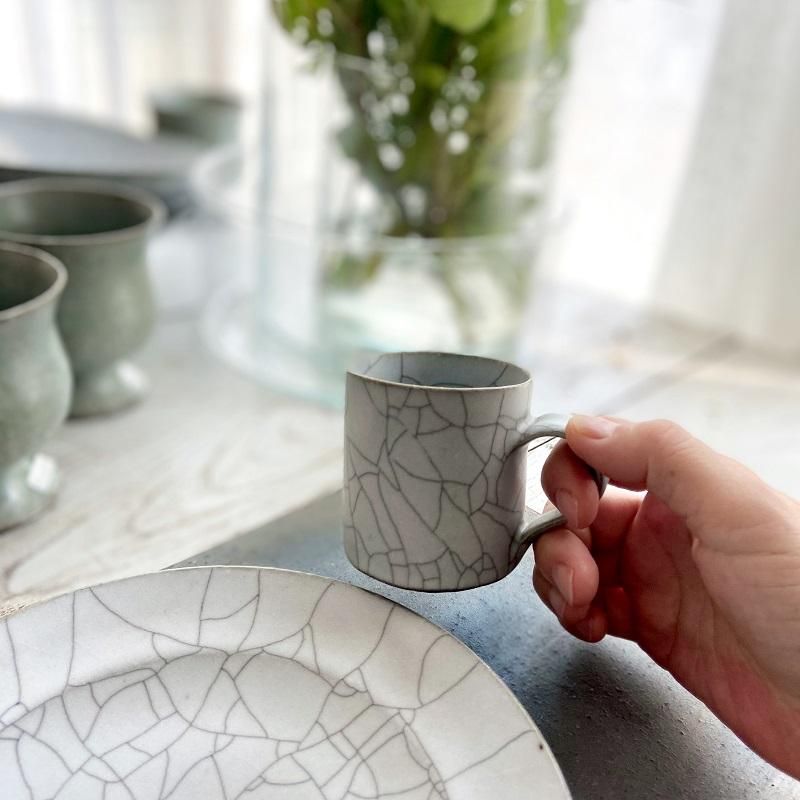 陶器｜作家:高田志保 炭入りマグカップ2種｜hounoki