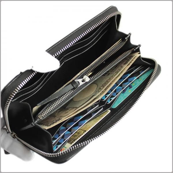 栃木レザー ヌメ革 ラウンドファスナー長財布/最高級グレージング