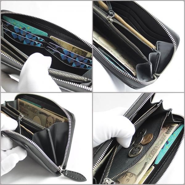 栃木レザー ヌメ革 ラウンドファスナー長財布/最高級グレージング