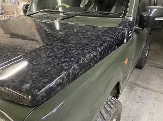 JB64 ジムニー ボンネット チョップド ユニバーサル カーボン