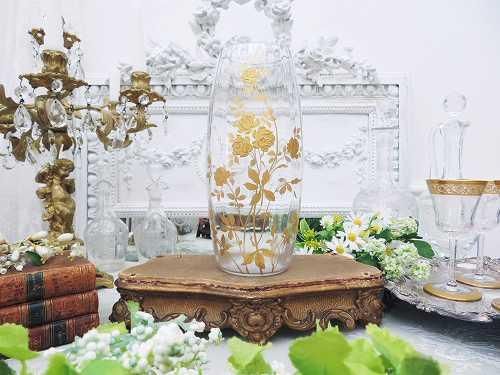 逸品 オールドバカラ・シノワズリ『薔薇』 - 薔薇と天使のアンティーク