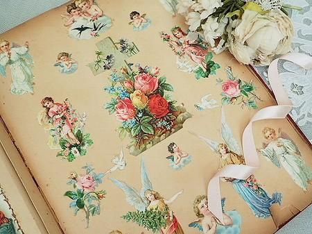 ヴィクトリアン クロモスアルバム - 薔薇と天使のアンティーク