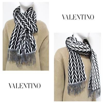 ヴァレンティノ VALENTINO メンズ 小物 ストール マフラー ロゴ ユニ