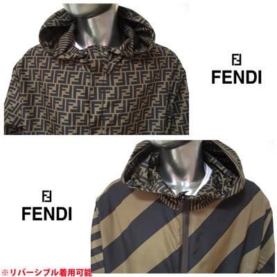 フェンディ FENDI メンズ アウター ジャケット ロゴ リバーシブル可
