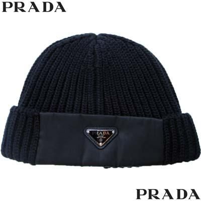 プラダ PRADA ニット帽 ニットキャップ 帽子 ビーニー帽 ユニセックス