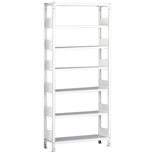 ホワイトラック 軽量書棚(本棚) KU 単式 H2600×W1835×D450(mm