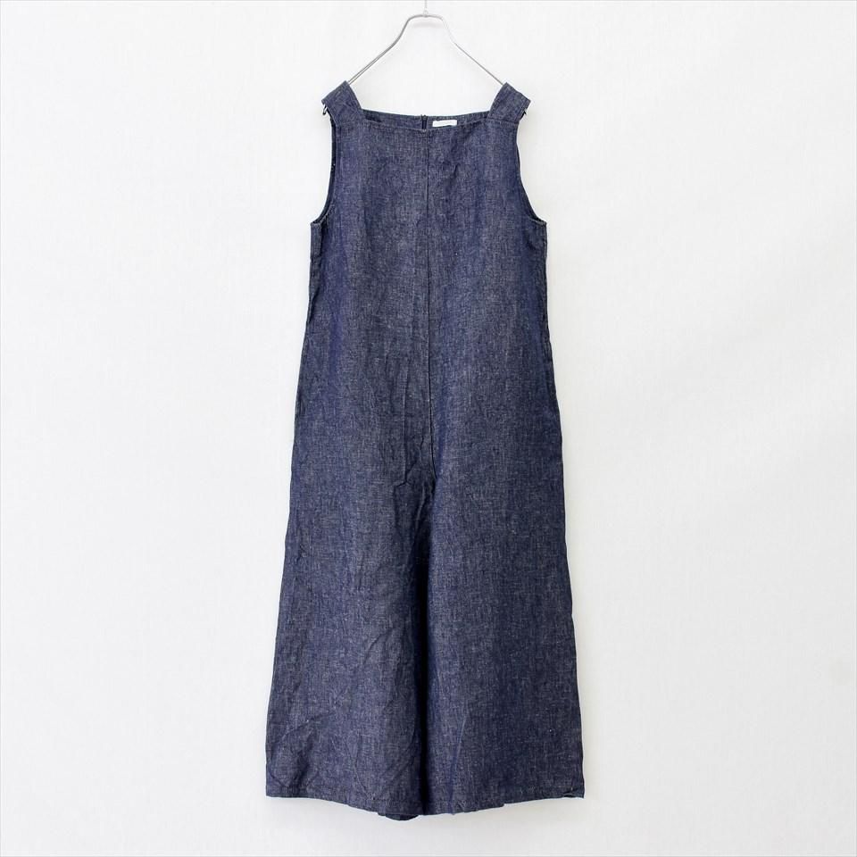 fog linen work（フォグリネンワーク）トレーシーサロペット ネイビー