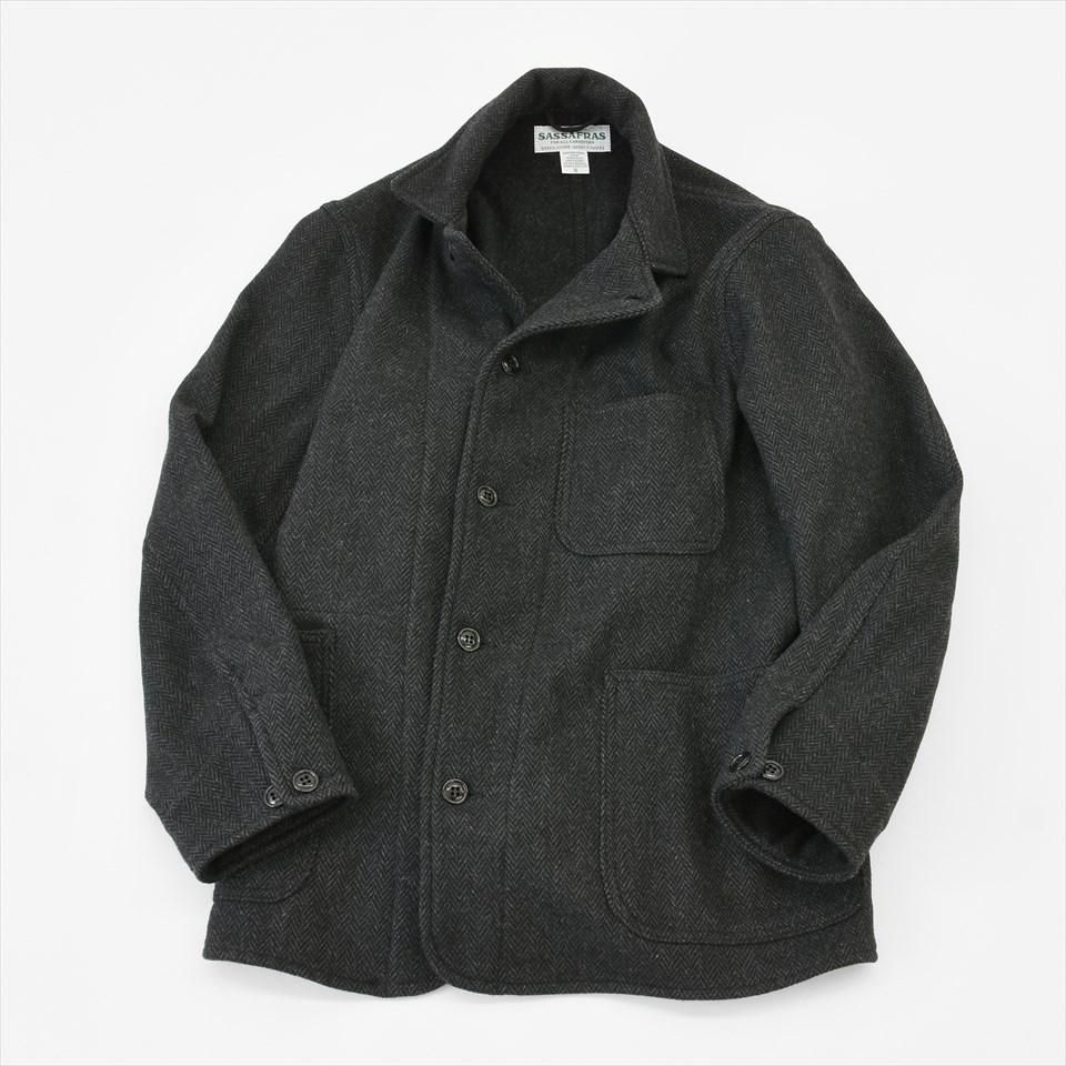 Sassafras（ササフラス）Sprayer Jacket チャコール（ヘリンボーン