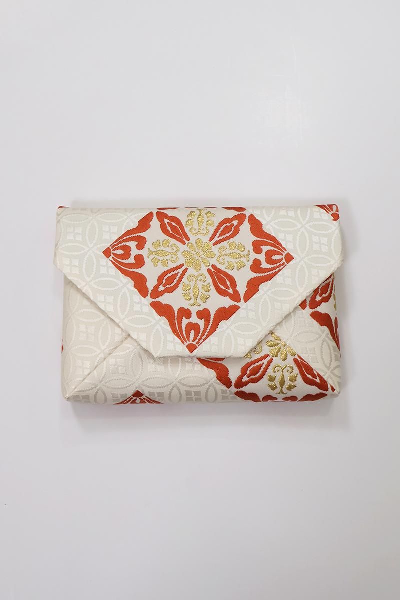 G-3013】数寄屋袋 唐織 菱文 クリーム色系 - 銀座きもの青木｜長く大切