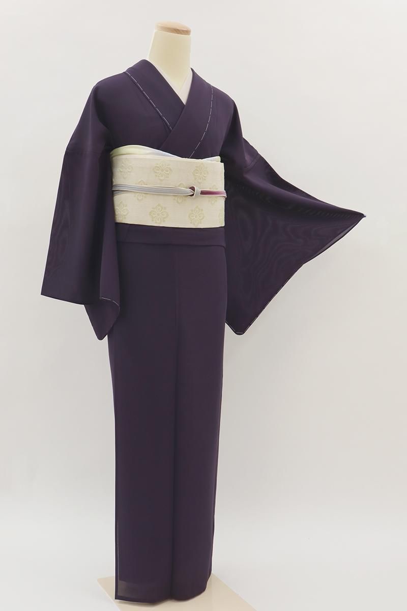 銀座【C-2889】薄物 色無地 滅紫色 :身丈158.5/裄70/広め - 銀座きもの