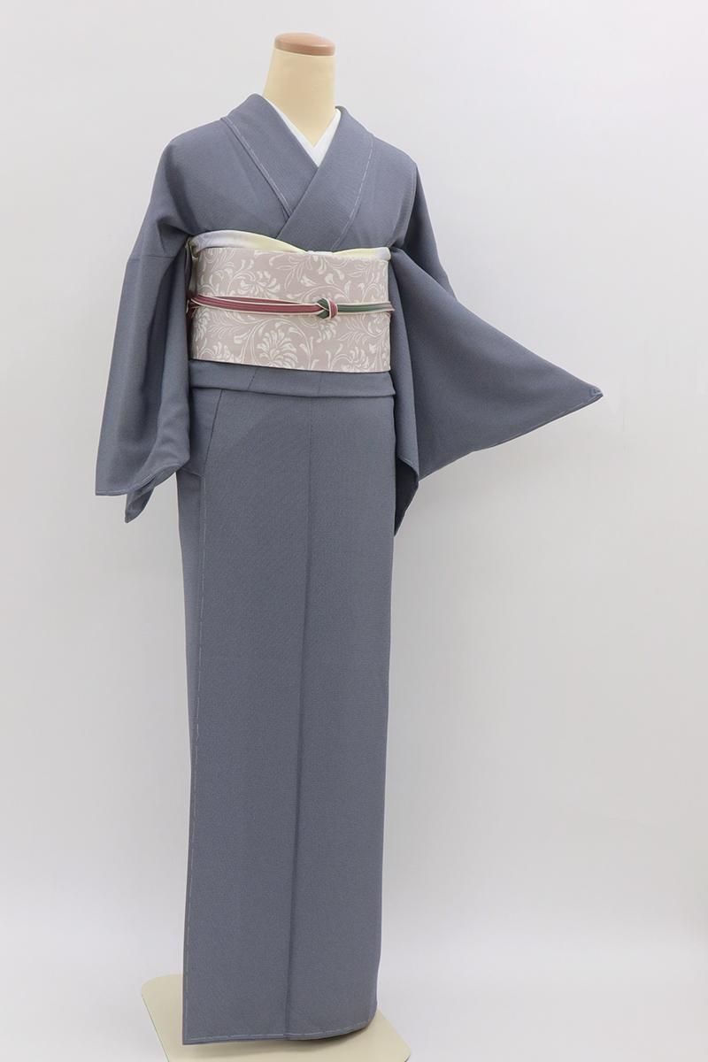 銀座【C-3006】江戸小紋 青色系 行儀（反端付）（N） :身丈162.5/裄69