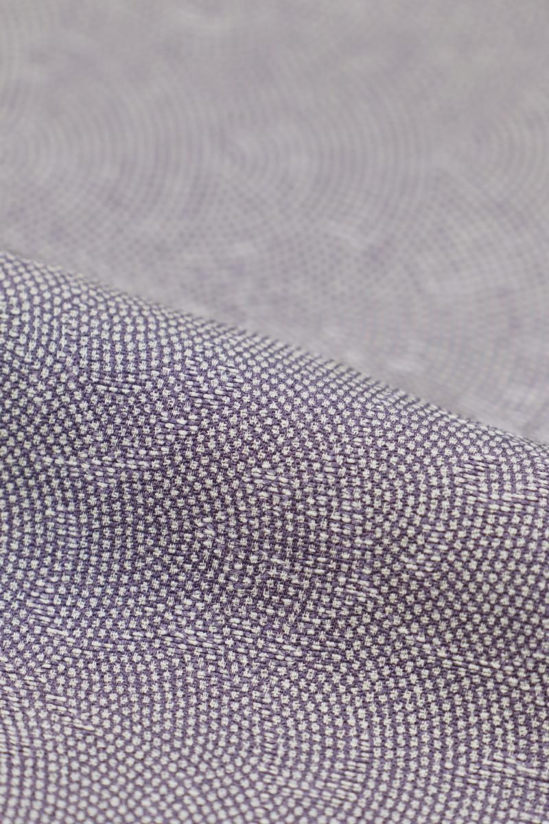 淡い灰青紫色 伊勢型両面染めの鮫小紋 あおき【C-3280】単衣 両面染