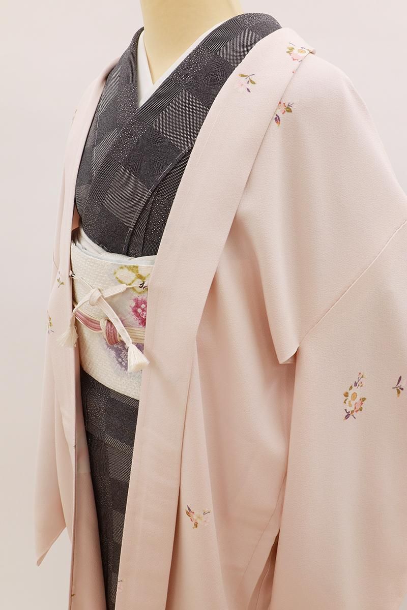 銀座【E-2173】羽織 ピンク系 桜の図（反端付） :身丈100/裄68 - 銀座