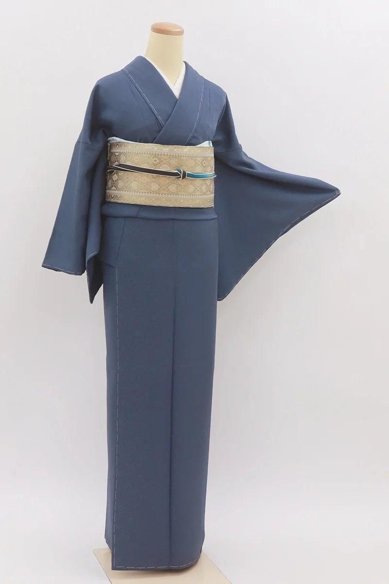 正藍染・松阪木綿濃紺色無地着尺ニ反物・長12m巾40cm.二反物まとめて