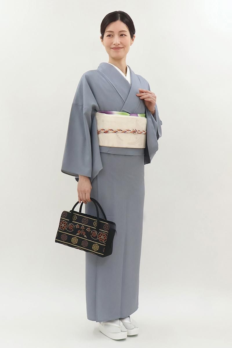 銀座【C-3126】単衣 江戸小紋 藍色 鮫 （反端付）:身丈159.5/裄67.5