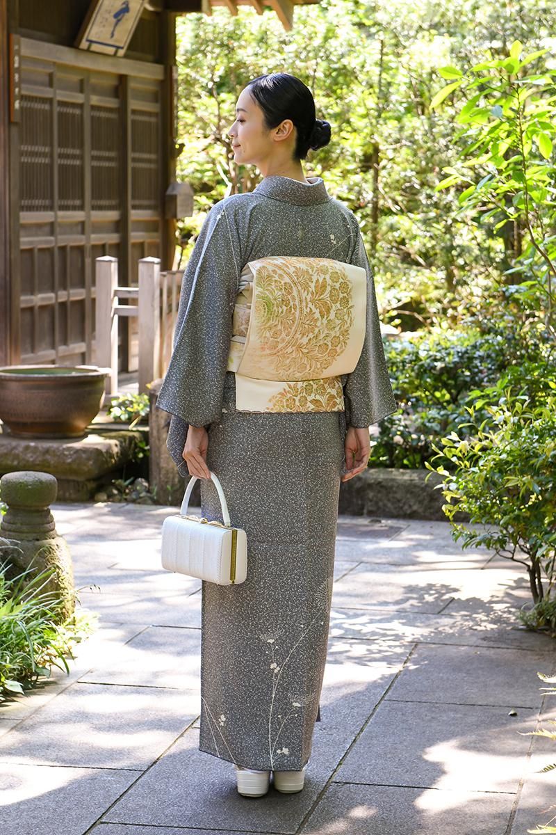 あおき【着物4641】人間国宝 森口華弘作 繍一ッ紋 訪問着（落款入