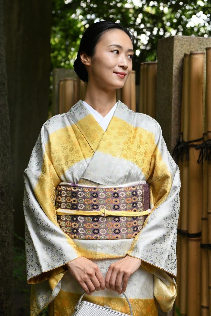 銀座【帯5803】龍村平蔵製 本袋帯 銘「鳥いちご」 - 銀座きもの青木