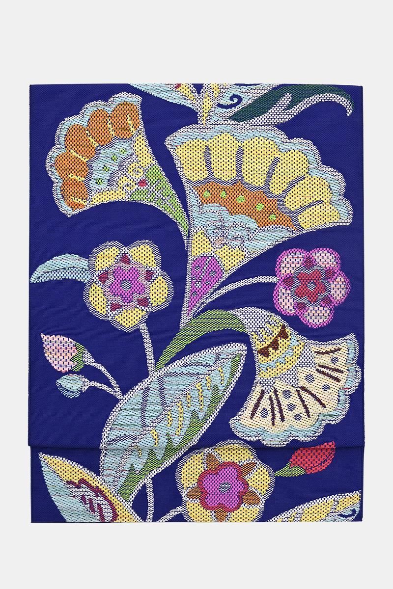 銀座【帯5819】西陣 帯屋捨松製 八寸名古屋帯「モダンロマン文」（新品